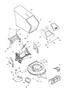 Deck Group Diagram and Parts List for 2691795-00-SP530SPX 2020 Briggs and Stratton Lawn Mower
